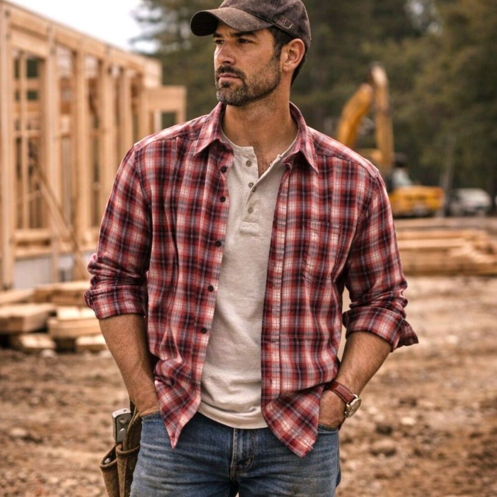 Ariat Pro Series XL Workwear Plaid Button Up Shirt Outdoor Ranch Western Rugged